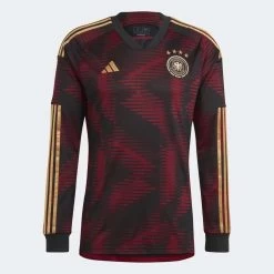 ADIDAS Men's Germany 2022 Away Long Sleeve Jersey - Black