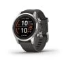 Garmin Fenix 7S Pro Solar Glass - Silver With Graphite Band