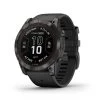 Garmin Fenix 7X Pro 51mm Sapphire Solar Watch - Carbon Gray DLC Titanium With Black Band