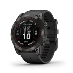Garmin Fenix 7X Pro 51mm Sapphire Solar Watch - Carbon Gray DLC Titanium With Black Band