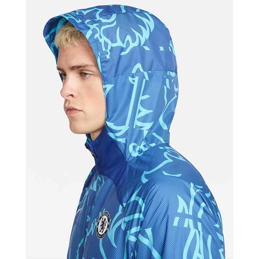 Nike Men's Chelsea AFW Soccer Jacket - Rush Blue/Chlorine Blue 2 Nike Men's Chelsea AFW Soccer Jacket - Rush Blue/Chlorine Blue - Image 2