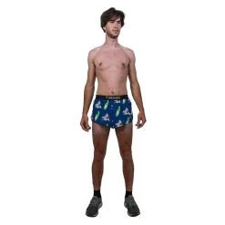 Men's Blue Sharks 2" Split Short - Blue Sharks -Sportswear Sales Store chicknlegs mens shark 2 inch split shorts front