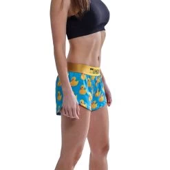 Women's Rubber Ducky 1.5" Split Short - Rubber Ducky -Sportswear Sales Store chicknlegs womens rubber ducky 1.5 inch split running shorts side