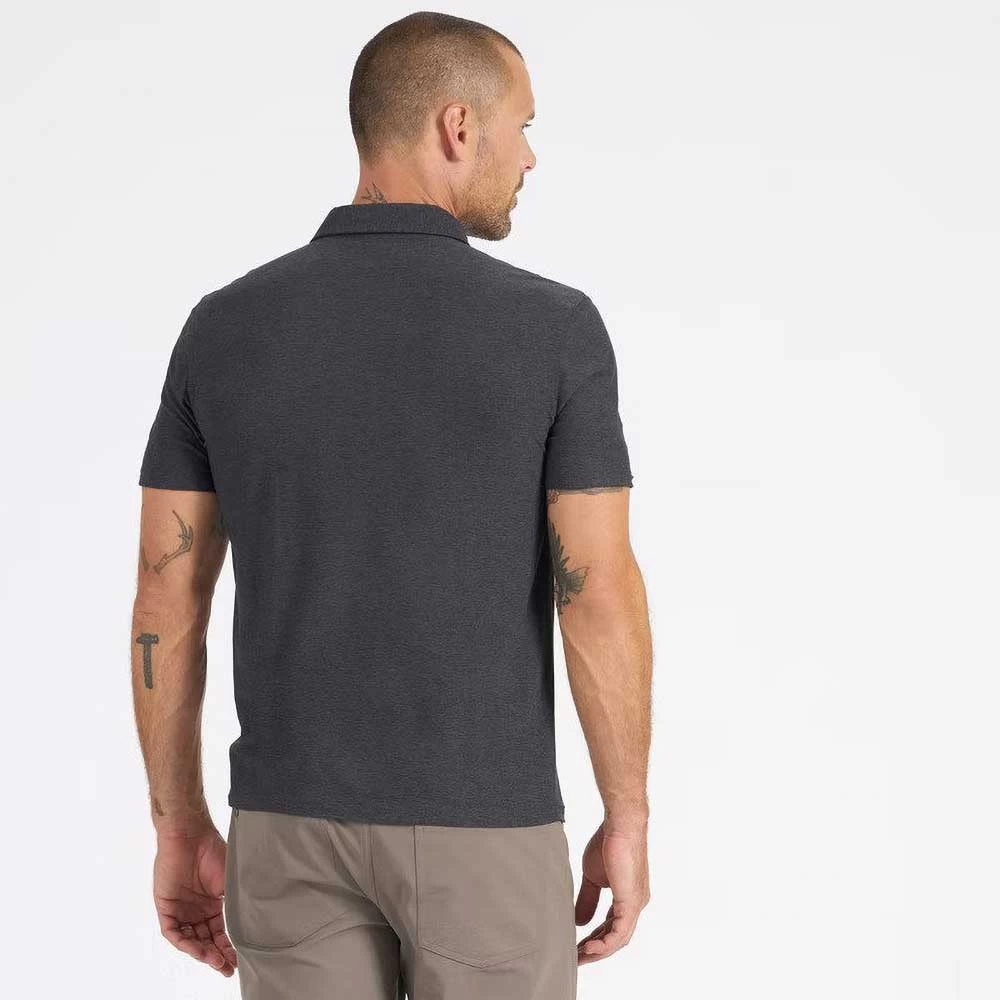 Vuori Men's Strato Tech Polo - Charcoal Heather 3 Vuori Men's Strato Tech Polo - Charcoal Heather - Image 3