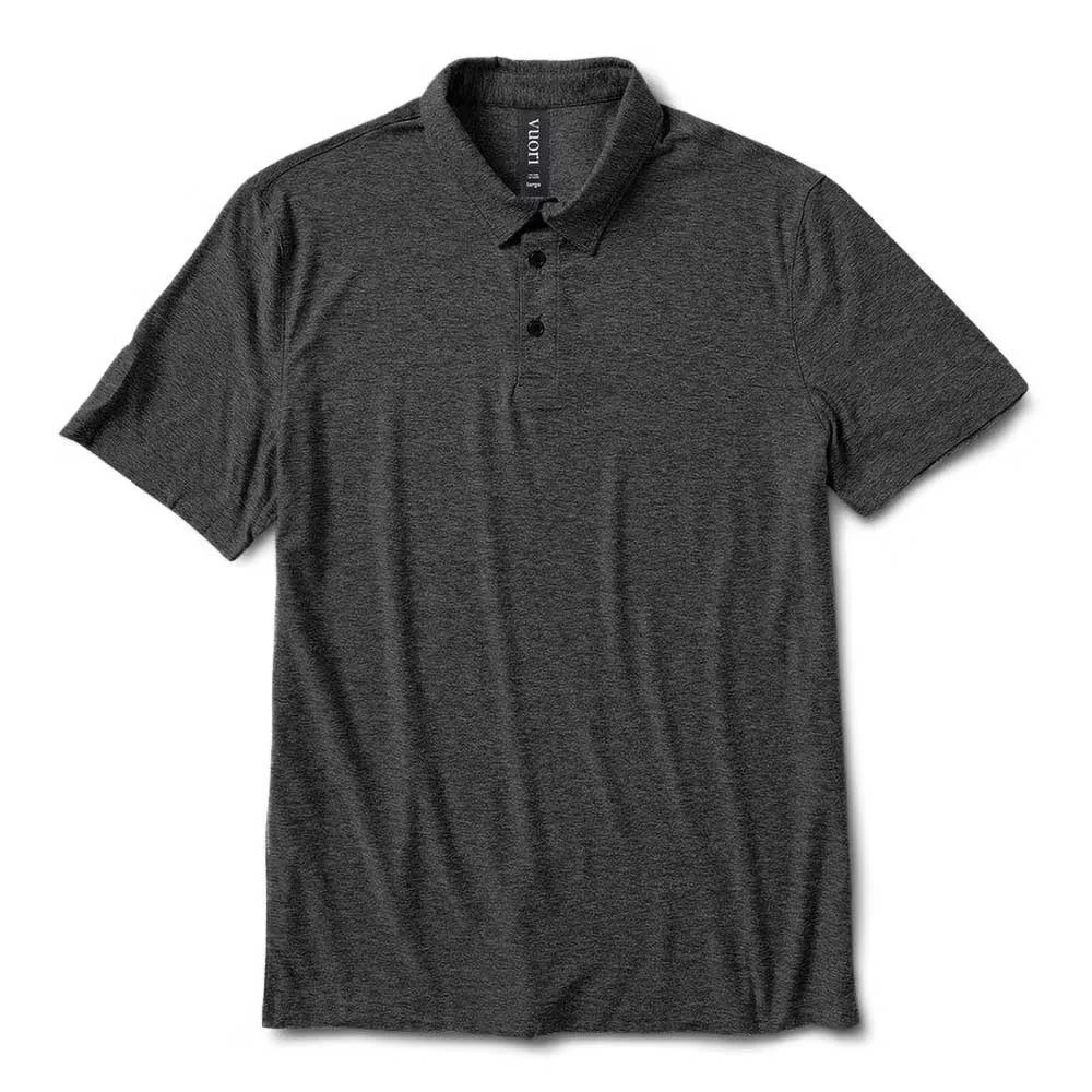 Vuori Men's Strato Tech Polo - Charcoal Heather 1 Vuori Men's Strato Tech Polo - Charcoal Heather