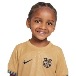 Youth Nike FC Barcelona 2022/23 Away Jersey - Club Gold/Obsidian