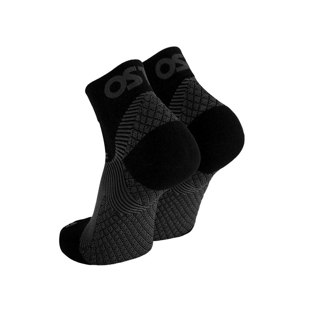 FS4 Plantar Fasciitis Quarter Crew Socks - Black 1 FS4 Plantar Fasciitis Quarter Crew Socks - Black