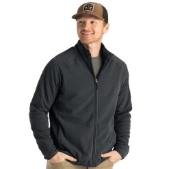 Men's Gridback Fleece Jacket - Black Sand