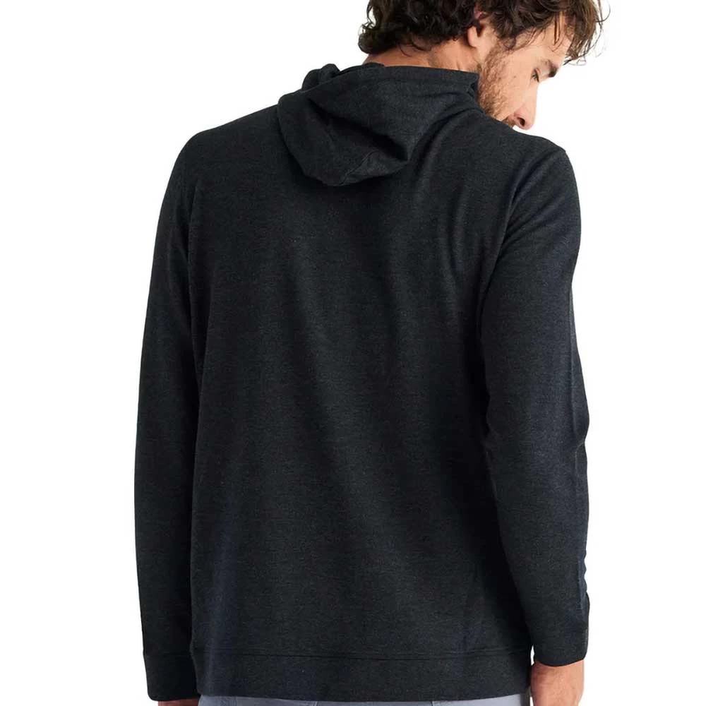 Men's Bamboo Heritage Fleece Hoodie - Heather Black 3 Men's Bamboo Heritage Fleece Hoodie - Heather Black - Image 3