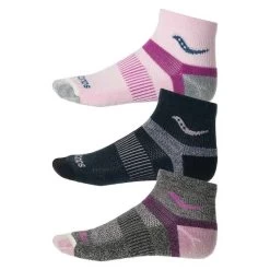 Saucony Inferno Merino Wool Quarter- Pink-3-pack