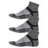 Saucony Unisex Inferno Merino Wool Quarter Socks 3-pack - Grey Marl