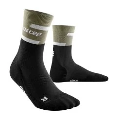 CEP Men's The Run Compression Mid Cut Socks 4.0 - Olive/Black
