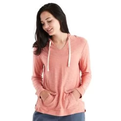 Women's Bamboo Slub Hoodie - Bright Clay