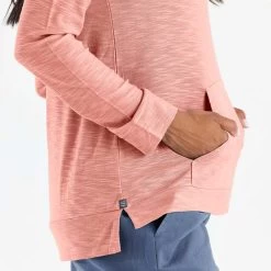 Women's Bamboo Slub Hoodie - Bright Clay -Sportswear Sales Store slub hoody bright clay women 3