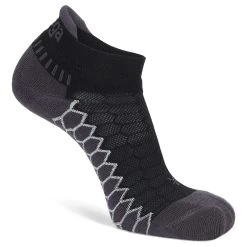 Balega Silver No Show Tab Running Socks- Black