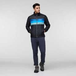 Cotopaxi Men's Fuego Down Jacket - Black/Pacific Stripes -Sportswear Sales Store webimage 3442D1AE 85D4 4484 A689C3EF60F18819
