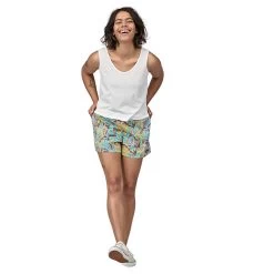 Patagonia Women's Funhoggers Shorts - Thriving Planet: Lagoon Blue -Sportswear Sales Store webimage 5E6414BF 0429 479B 84AE4B6503381159